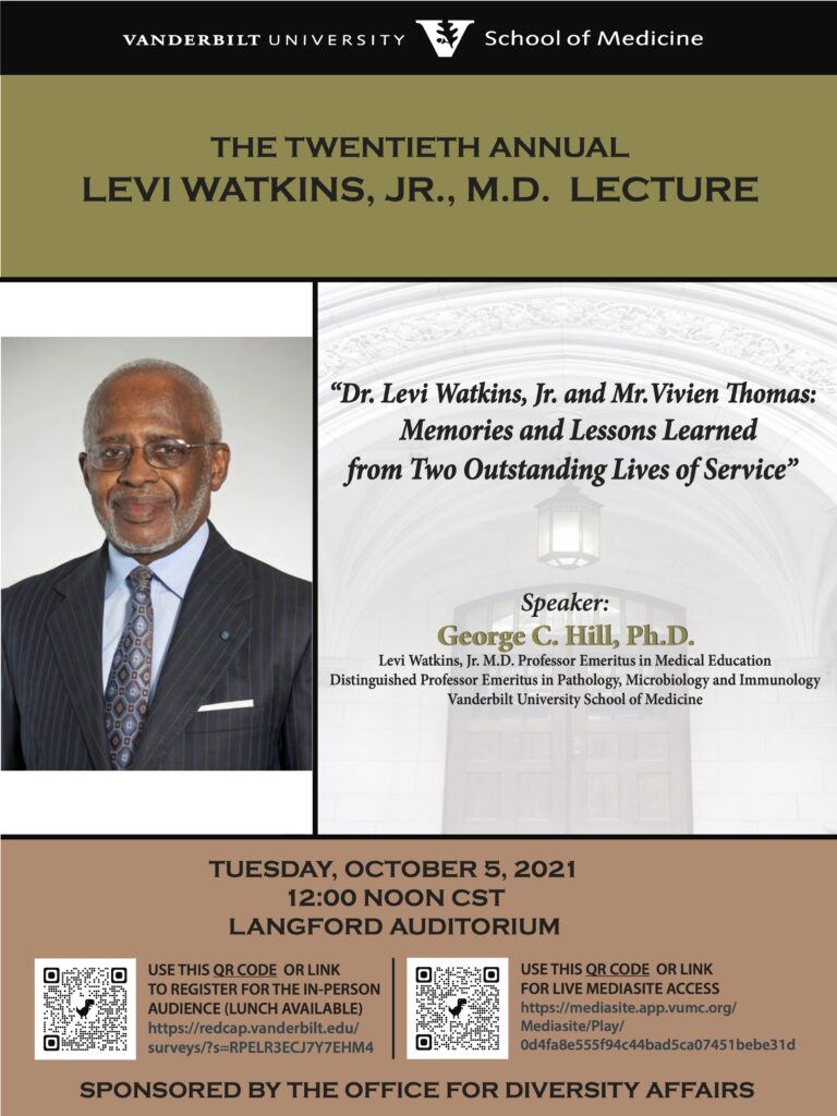Dr. Levi Jr. and Mr. Vivien Thomas: Memories and Lessons Learned from their Outstanding of Service | InnerVU | Vanderbilt University