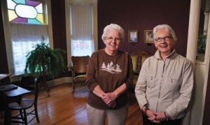 Jeane Smith and Melba Moore are two of the local volunteers who saved and renovated the house.