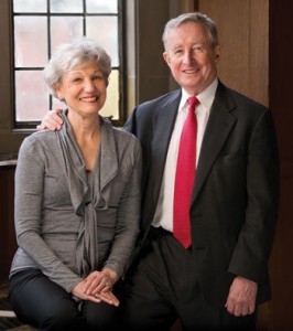 Anita and Tony Gotto. This is the second time Tony Gotto was photographed in the Memorial Room in Alumni Hall. The first was in 1957 for a Vanderbilt Alumnus story about Vanderbilt’s Rhodes Scholars.