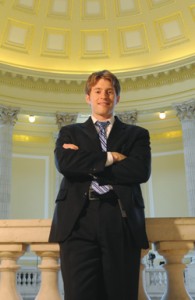 Jon Boughtin in the rotunda of the Cannon Office Building. Boughtin serves as senior legislative assistant for New York Congressman Bill Owens.