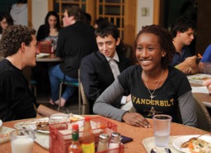 During dinner on Monday–Thursday, students must speak exclusively in their designated languages. It can be a challenge—and it can be fun.