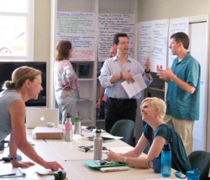 Creativity and new ideas emerged from faculty brainstorming sessions during the spring 2011 Cumberland Project Workshop.