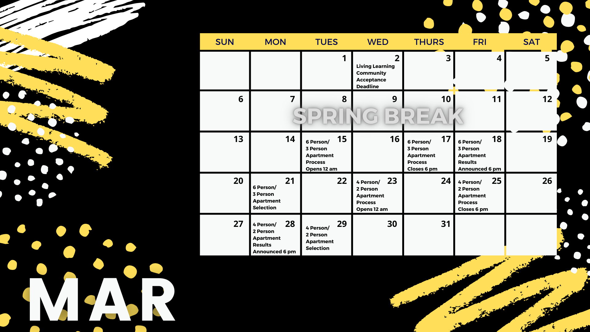 Vanderbilt Academic Calendar 2022 2023 Calendar Of Events | Housing And Residential Experience | Vanderbilt  University