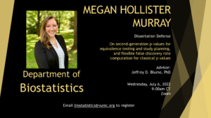 Murray defends her dissertation on Wednesday, July 6, at 9 am on Zoom