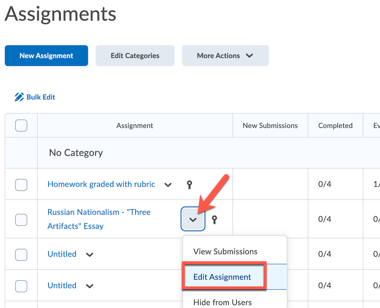 how to unsubmit an assignment on brightspace