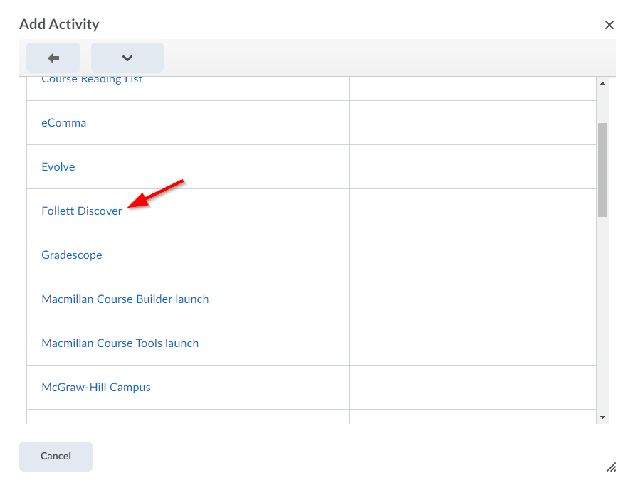 Follett Discover Setup Guide Brightspace Vanderbilt University