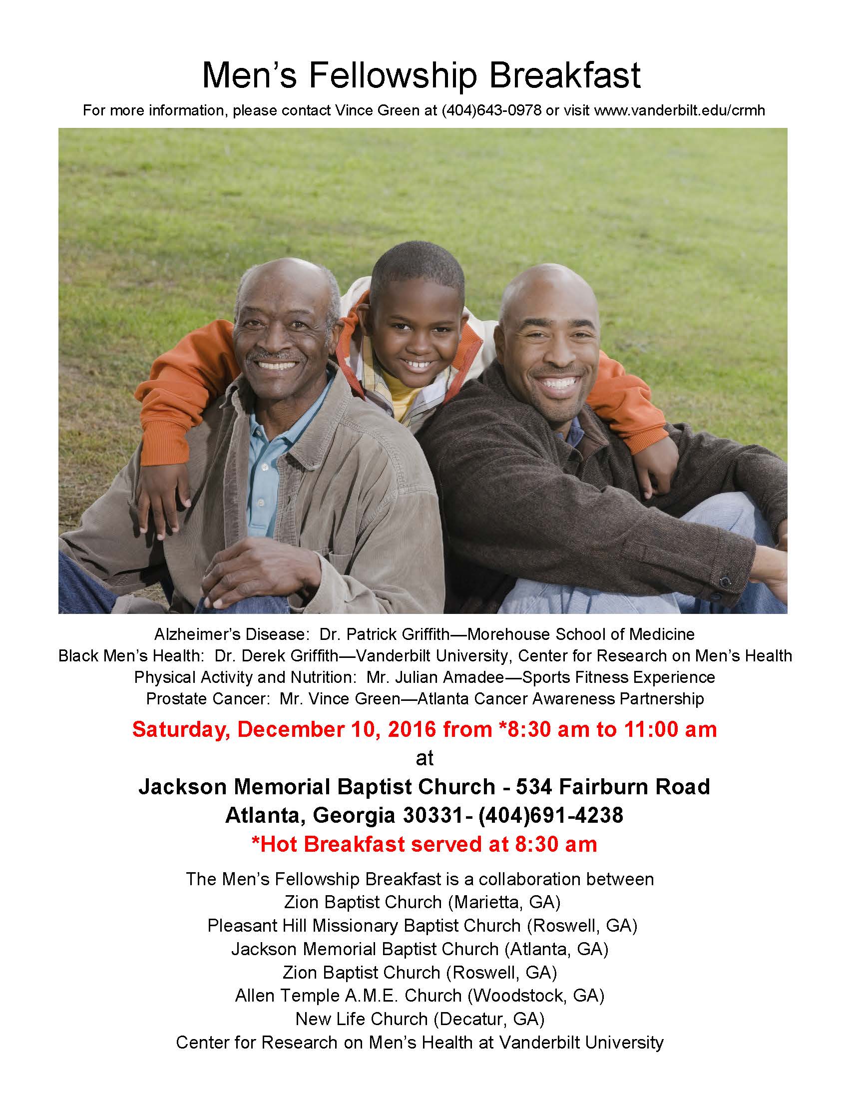 Men's Fellowship Breakfast Center for Research on Men's Health