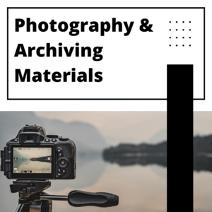 Photography and archival materials with picture of camera