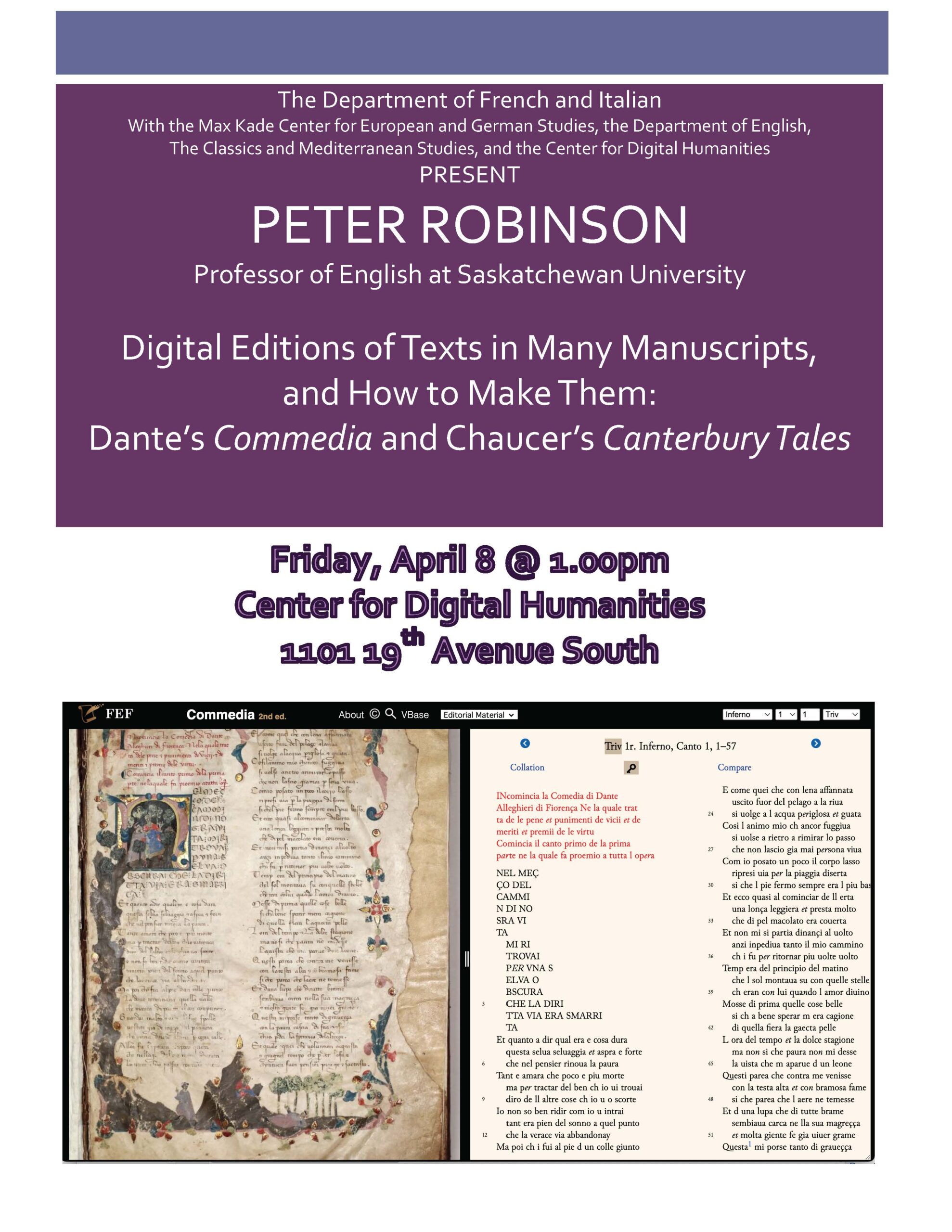 Peter Robinson Digital Editions of Texts in Many Manuscripts and How to Make Them