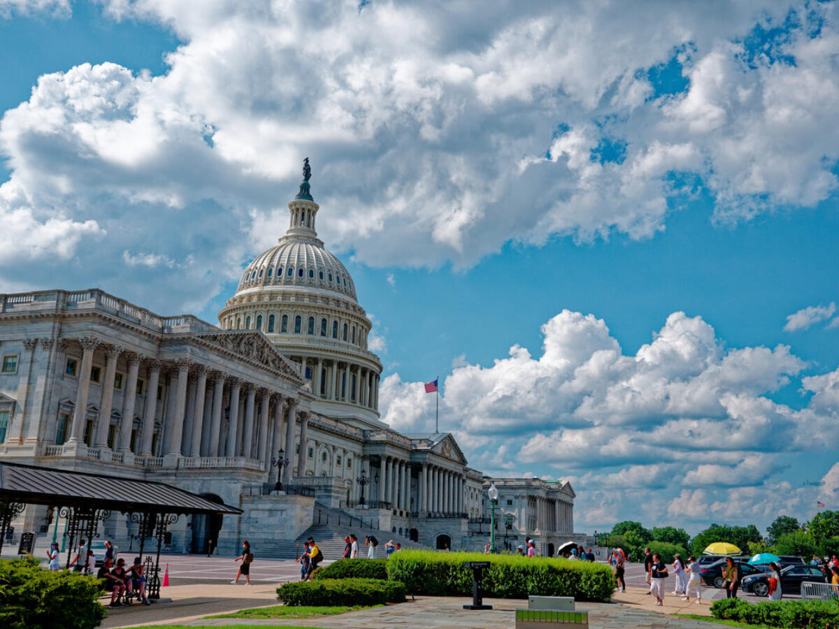 exterior view of the U.S. Capitol, Washington DC.