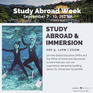 Study Abroad Week event flyer