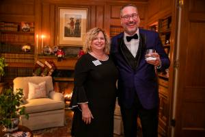 Anne and Brian at the 2019 holiday party