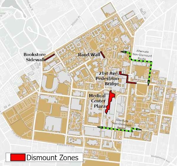 Dismount Zone Map