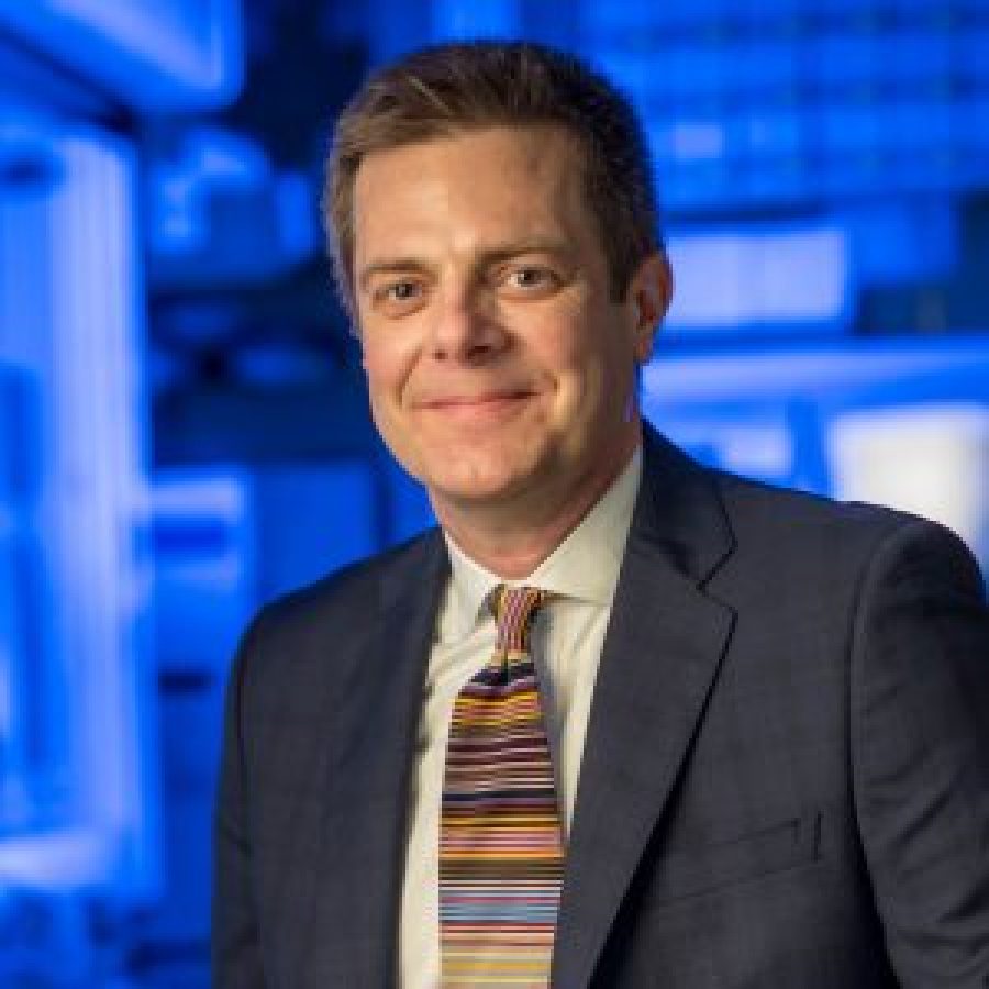 Dr. Crowe in his lab