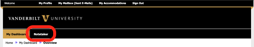 Notetaker tab is shown at the top