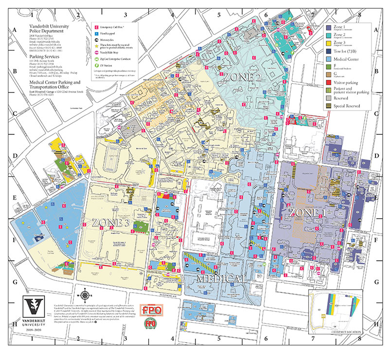 Parking Maps Maps Parking Services Vanderbilt University